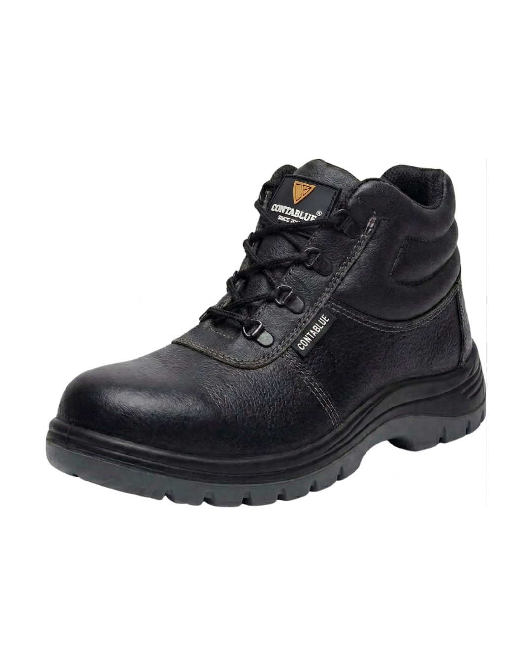 Contablue Panther High Ankle Steel Toe Leather Safety Shoes | ISI Certified
