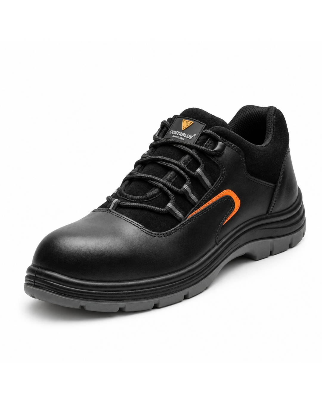 Contablue Rival-2006 Black Steel Toe Leather Safety Shoes | ISI Certified