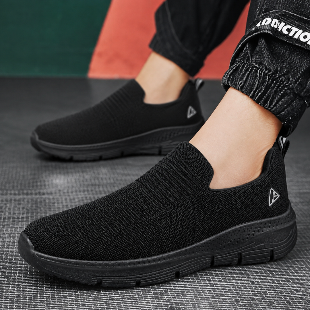CB Sports Lightweight and Flexible Slipon Sports Shoes | Black