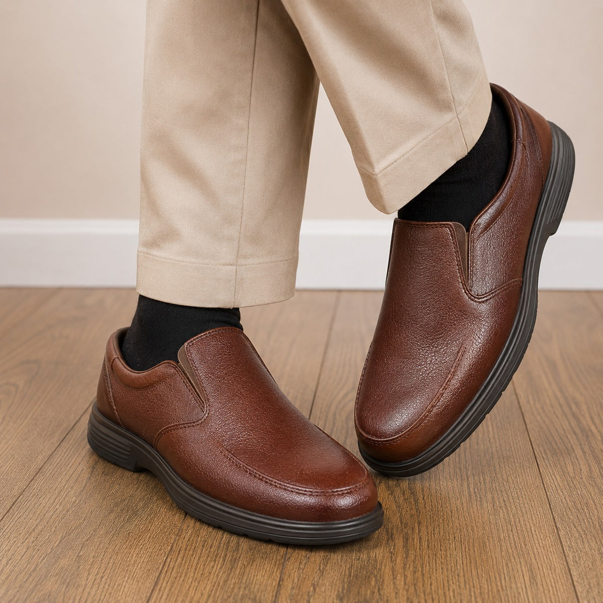 Contablue Brown Slipon Formal Shoes for Men | Office, Business & Formal Occasions