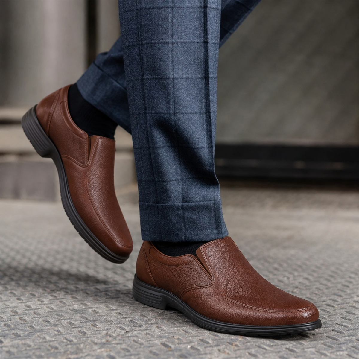 Contablue Brown Slipon Formal Shoes for Men | Office, Business & Formal Occasions