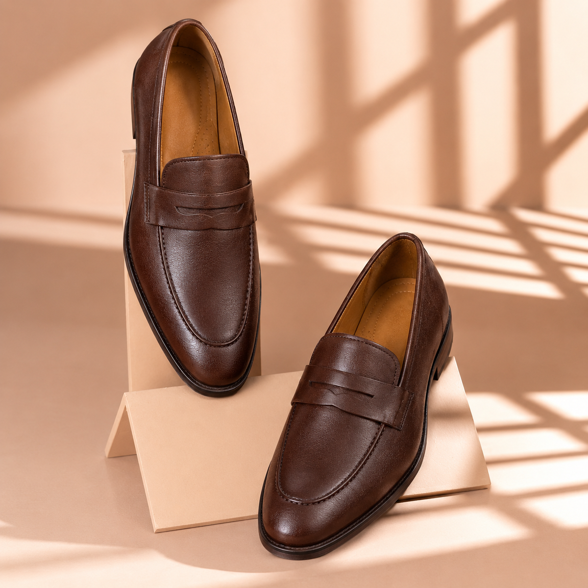 Contablue Elite Brown Penny Loafers for Men | Office, Business & Formal Occasions