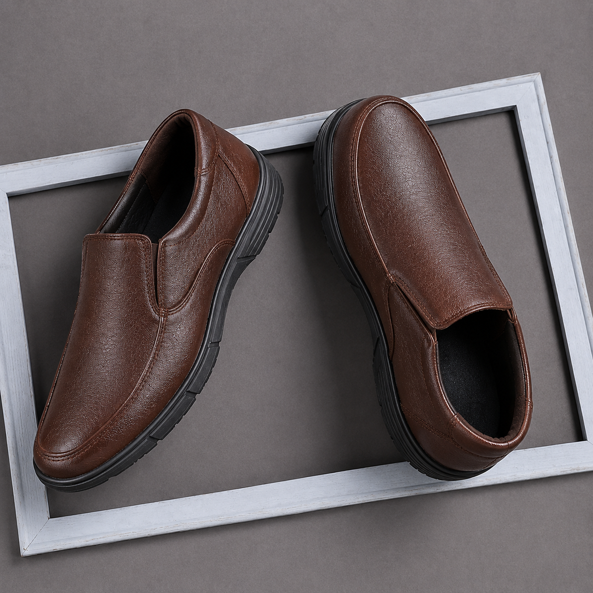 Contablue Brown Slipon Formal Shoes for Men | Office, Business & Formal Occasions