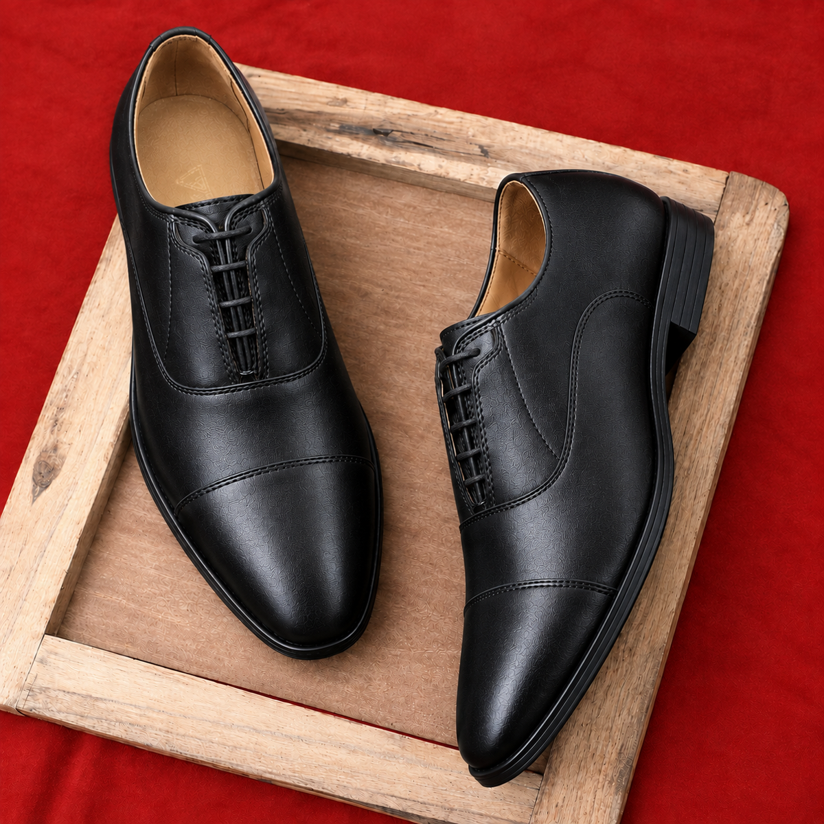 Contablue Prime Oxford Black Formal Shoes for Men | Office, Business & Party Wear