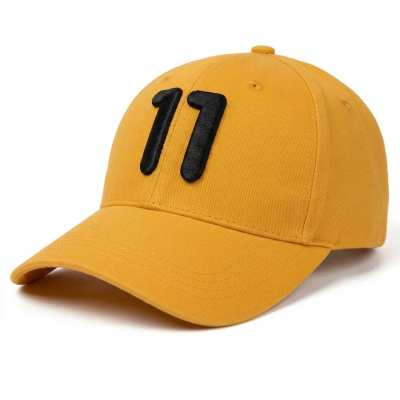 11Caps Soft Cotton Adjustable Unisex Cap | Yellow