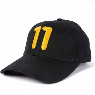 11Caps Soft Cotton Adjustable Unisex Cap | Black