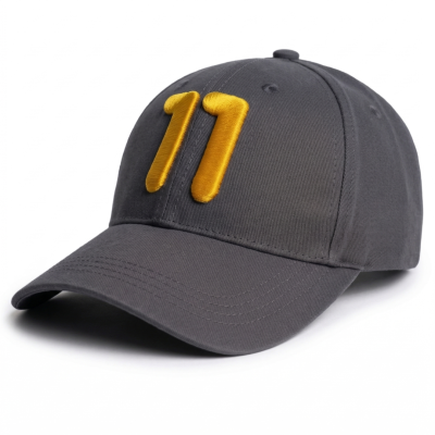 11Caps Soft Cotton Adjustable Unisex Cap | Grey