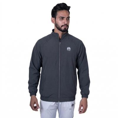 11 Caps Solid All Season Mens Windcheater | Dark Grey