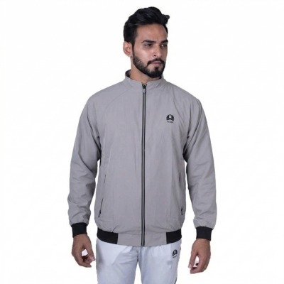 11 Caps Solid All Season Mens Windcheater | Light Grey