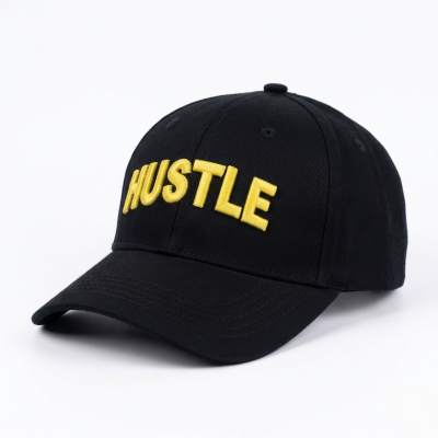 11Caps Hustle Soft Cotton Adjustable Unisex Cap | Black