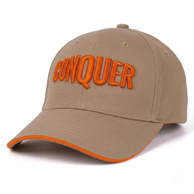 11Caps Conquer Soft Cotton Adjustable Unisex Cap | Orange