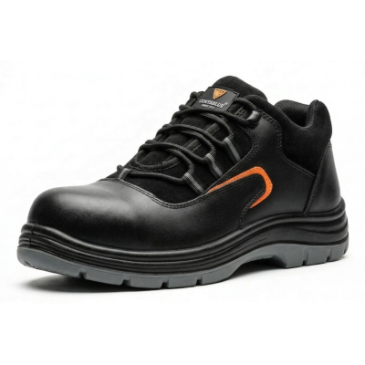 Contablue Rival-2006 Black Steel Toe Leather Safety Shoes | ISI Certified
