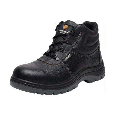 Contablue Panther High Ankle Steel Toe Leather Safety Shoes | ISI Certified