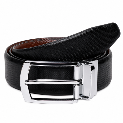 Men's Premium Dark Brown Leather Belt | Classic Pin Buckle | Formal & Casual Wear | Durable Everyday Belt