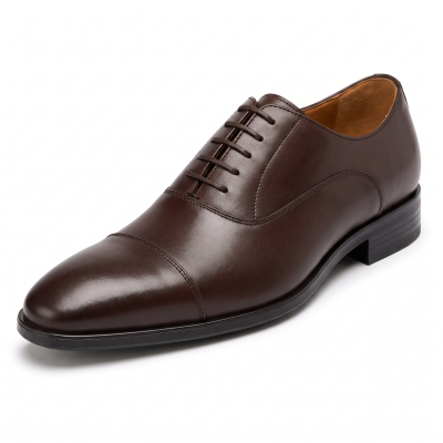 Men's Premium Brown Oxford Cap Toe Formal Shoes | Leather Lace-Up Office, Business & Wedding Shoes